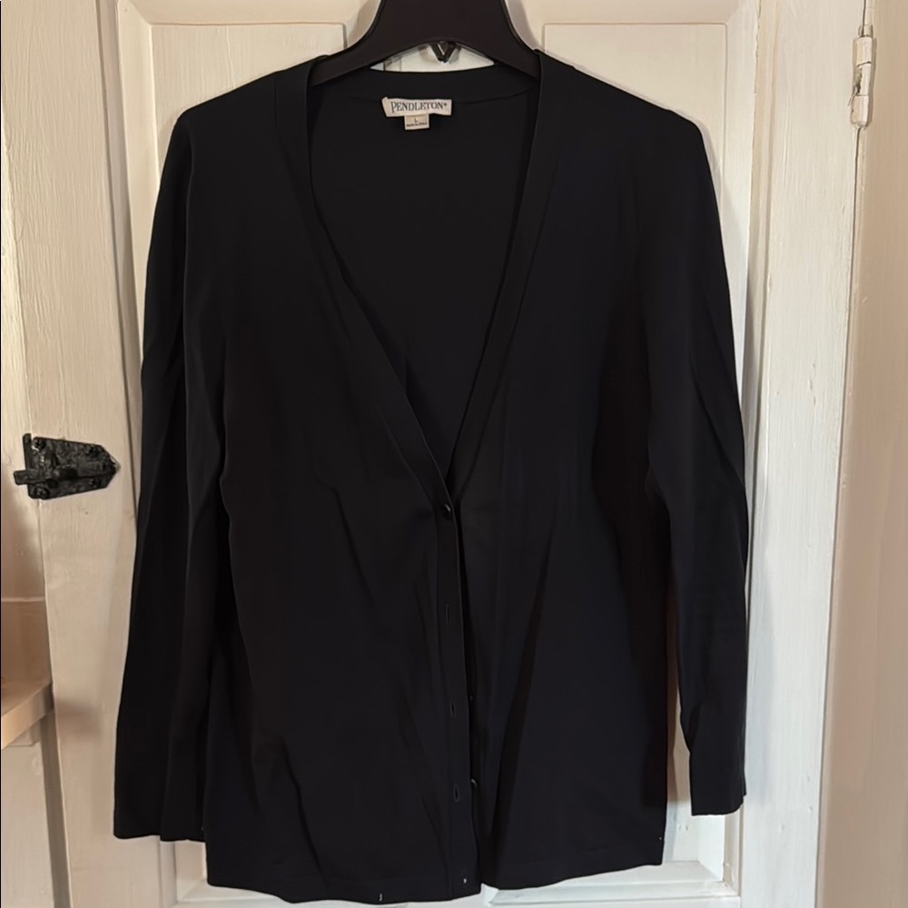 Black Women's v-neck cardigan by Pendleton